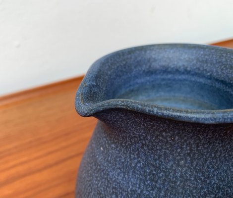 Vintage German Blue Ceramic Jug, 1970s-UAH-1377556