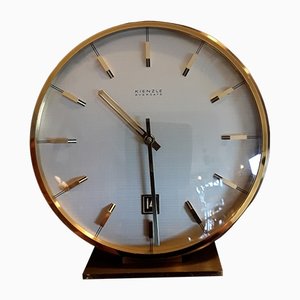 Vintage German Brass Table Clock, 1960s-HOI-1219514