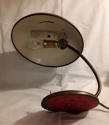 Vintage German Brass Table Lamp, 1950s-HOI-546542