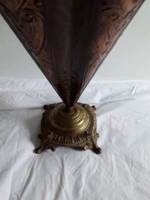 Vintage German Bronze, Brass and Copper Umbrella Stand, 1960s-HOI-665956