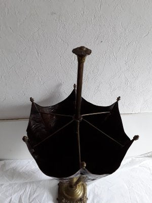 Vintage German Bronze, Brass and Copper Umbrella Stand, 1960s-HOI-665956