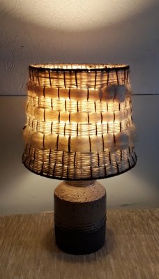 Vintage German Brown Table Lamp, 1970s-HOI-1286918