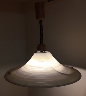 Vintage German Ceiling Lamp in Pine, 1980s-HOI-1794535