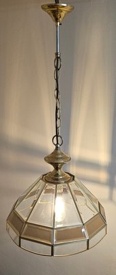 Vintage German Ceiling Lamp with Glazed Brass Frame from Imro-Leuchten, 1990s-HOI-2016530