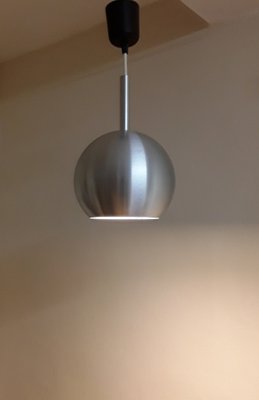 Vintage German Ceiling Lamps with Spherical Aluminum Screen from Erco, 1970s, Set of 2-HOI-1778035