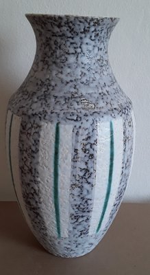 Vintage German Ceramic Vase with Geometric Patterns, 1960s-HOI-1374833