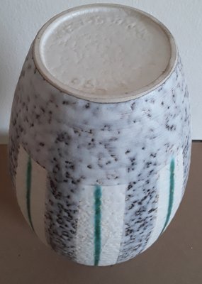 Vintage German Ceramic Vase with Geometric Patterns, 1960s-HOI-1374833