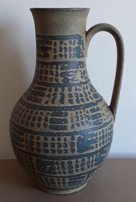 Vintage German Ceramic Vase with Handle, 1960s-HOI-1377487