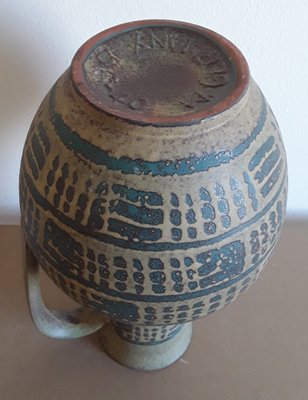 Vintage German Ceramic Vase with Handle, 1960s-HOI-1377487