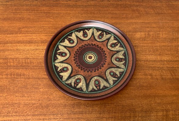 Vintage German Ceramic Wall Plate from Keramik Manufaktur Kupfermühle, 1970s-UAH-1347773