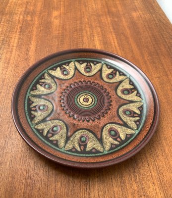 Vintage German Ceramic Wall Plate from Keramik Manufaktur Kupfermühle, 1970s-UAH-1347773