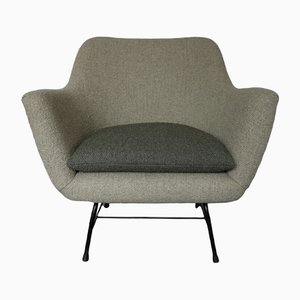 Vintage German Cocktail Chair in Green Boucle, 1950-FUP-1343632