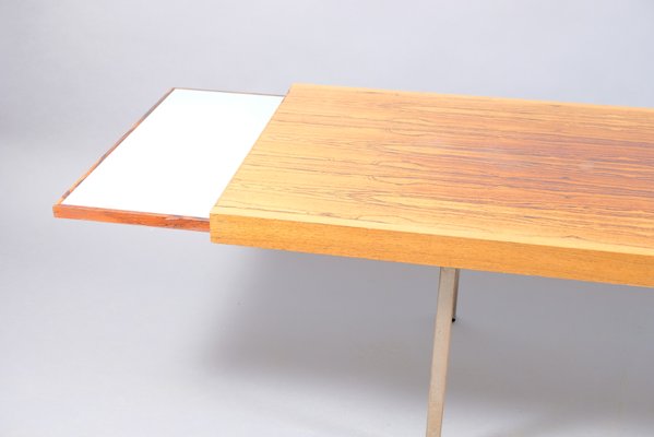 Vintage German Coffee Table With Extendable White Ceramic Blades, 1960s-CIP-792100