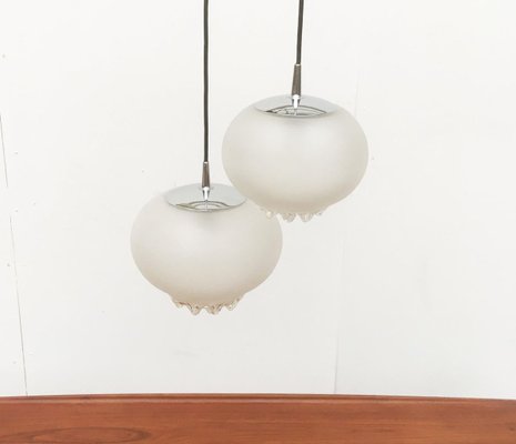 Vintage German Glass AH Pendant Lamps from Peill & Putzler, Set of 2-UAH-853641