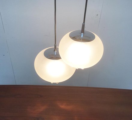 Vintage German Glass AH Pendant Lamps from Peill & Putzler, Set of 2-UAH-853641