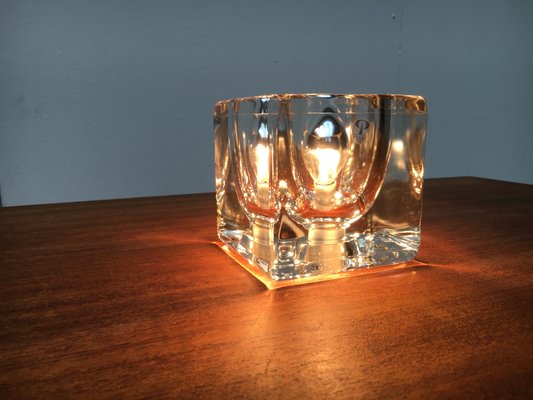 Vintage German Glass TA 14 Cube Table Lamp from Peill & Putzler, 1970s-UAH-1314778