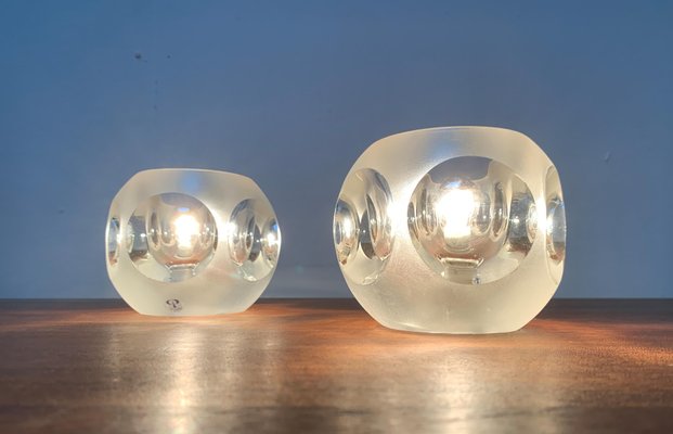 Vintage German Glass Table Lamps from Peill & Putzler, Set of 2-UAH-1128520