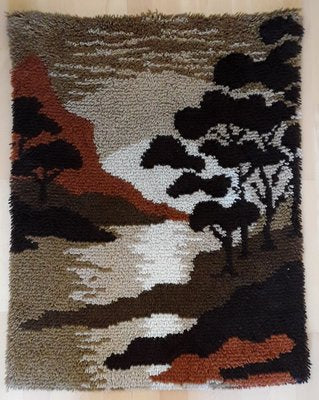 Vintage German Handmade Wall Rug in Wool with Romantic Motif of Smyrnafix, 1970s-HOI-1415036