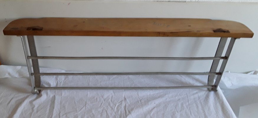 Vintage German Maple and Aluminum Rack, 1950s-HOI-636064