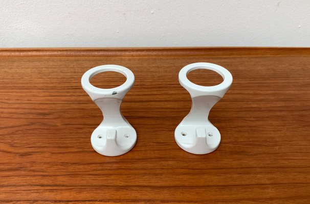 Vintage German Metal Coat Hooks from Schönbuch, 1970s, Set of 2-UAH-1374972