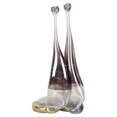 Vintage German Modern Double Glass Vase, 1980-TQA-1322009