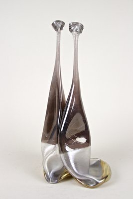 Vintage German Modern Double Glass Vase, 1980-TQA-1322009