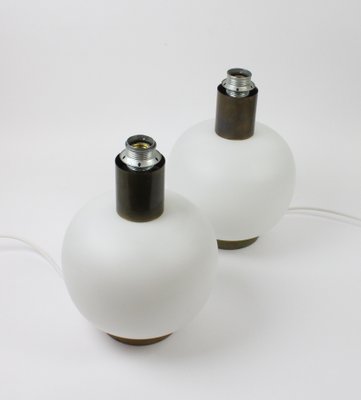 Vintage German Opal Glass Lamps, 1970s, Set of 2-FTN-1764483