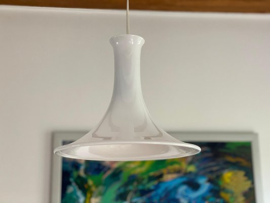 Vintage German Opal Glass Pendant Lamp from Holmegaard, 1960s-WSA-1355537