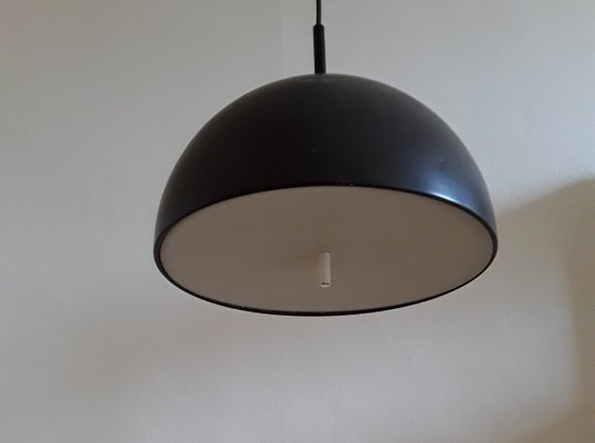 Vintage German Pendant Lamp with Brown Metal Shade, 1970s-HOI-1340745