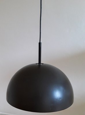 Vintage German Pendant Lamp with Brown Metal Shade, 1970s-HOI-1340745