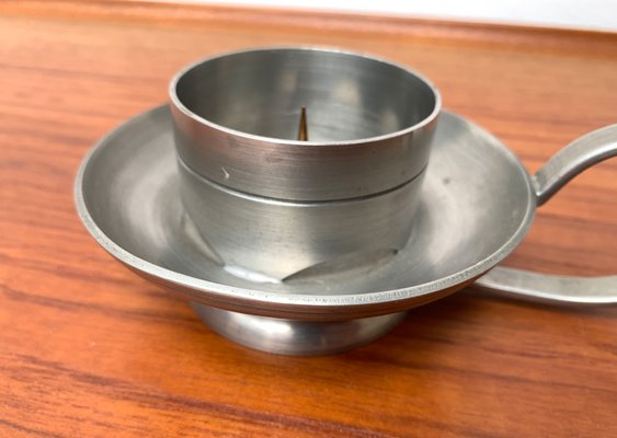 Vintage German Pewter Candleholder from Wall, 1970s-UAH-1377558