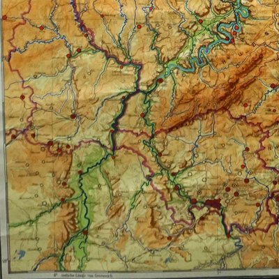 Vintage German Rhineland Map Rollable Wall Chart Poster Print-KJP-1149233