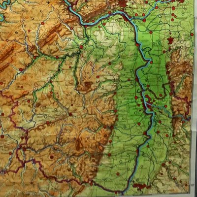 Vintage German Rhineland Map Rollable Wall Chart Poster Print-KJP-1149233