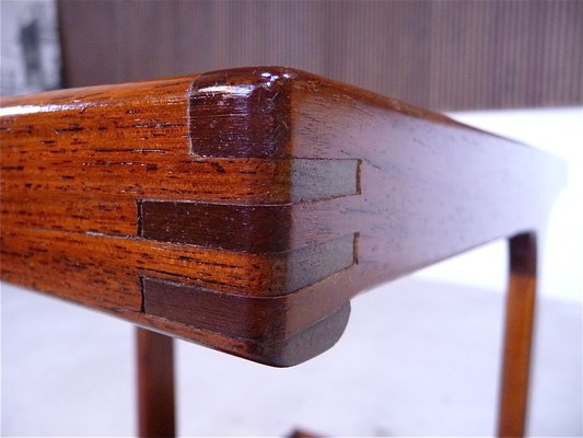 Vintage German Serving Bar Cart in Walnut with Glass Top, 1960s-JP-1770873