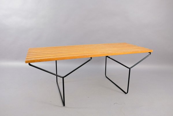 Vintage German Slatted Wooden Flower Bench, 1960s-CIP-826011