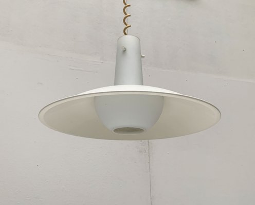 Vintage German Space Age Glass and Metal Pendant Lamp from Glashütte Limburg-UAH-1111134