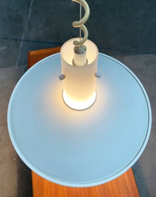 Vintage German Space Age Glass and Metal Pendant Lamp from Glashütte Limburg-UAH-1111134