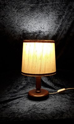 Vintage German Table Lamp in Beech, 1960s-HOI-1770527