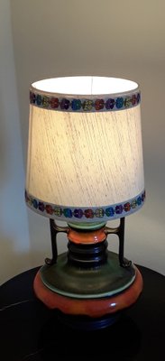 Vintage German Table Lamp with a Ceramic Foot, 1960s-HOI-1383322