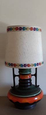 Vintage German Table Lamp with a Ceramic Foot, 1960s-HOI-1383322