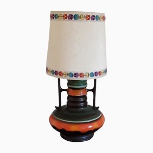 Vintage German Table Lamp with a Ceramic Foot, 1960s-HOI-1383322