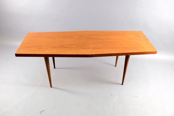 Vintage German Teak Trapezoid Coffee Table, 1960s-CIP-684402