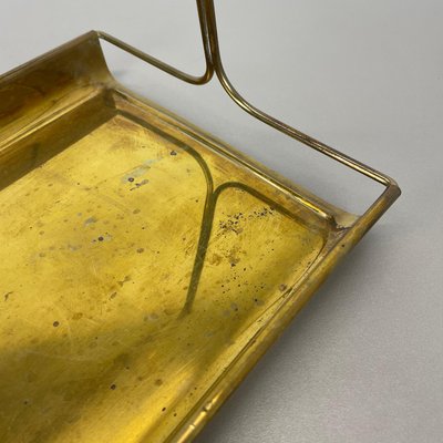 Vintage German Tiki Brass and Bamboo Tray by Grasoli, 1950s-QZ-1814023