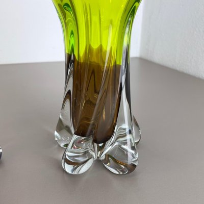 Vintage German Vase in Hand Blown Crystal Glass by Joska, 1970s, Set of 2-QZ-1251055