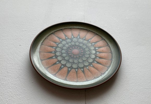 Vintage German Wall Plate in Ceramic from Keramik Manufaktur Kupfermühle, 1970s-UAH-1337858