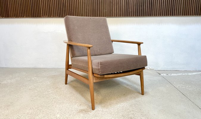 Vintage German Walnut Lounge Chairs, 1960s, Set of 2-JP-1341966