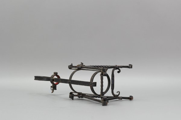 Vintage German Wrought Iron Bottle Cradle Pourer, 1970s-KEG-1176006