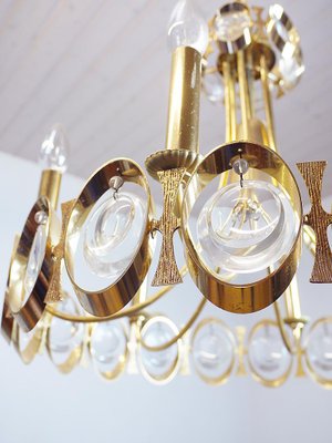 Vintage Gilt Brass and Crystal Glass Chandelier by Lobmeyr-DEK-1110743