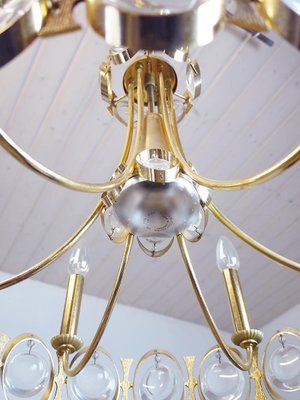 Vintage Gilt Brass and Crystal Glass Chandelier by Lobmeyr-DEK-1110743