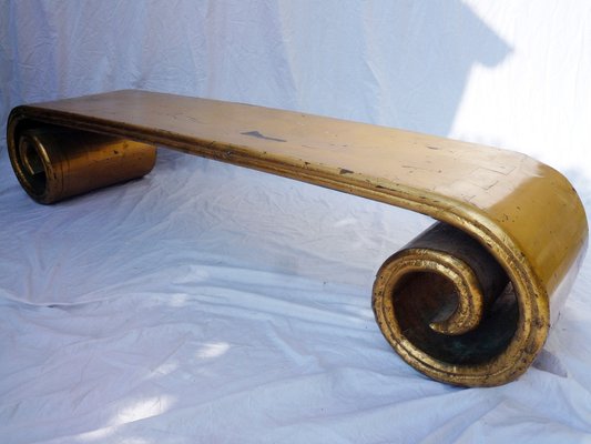 Vintage Gilt Wood Bench-UML-1816021